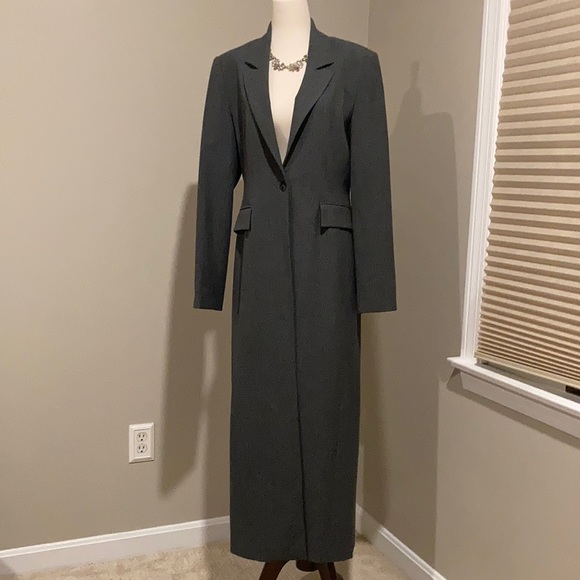 Tristan & Iseut Jackets & Blazers - Tristan & Iseut Light Gray Duster/Coat Size M EUC